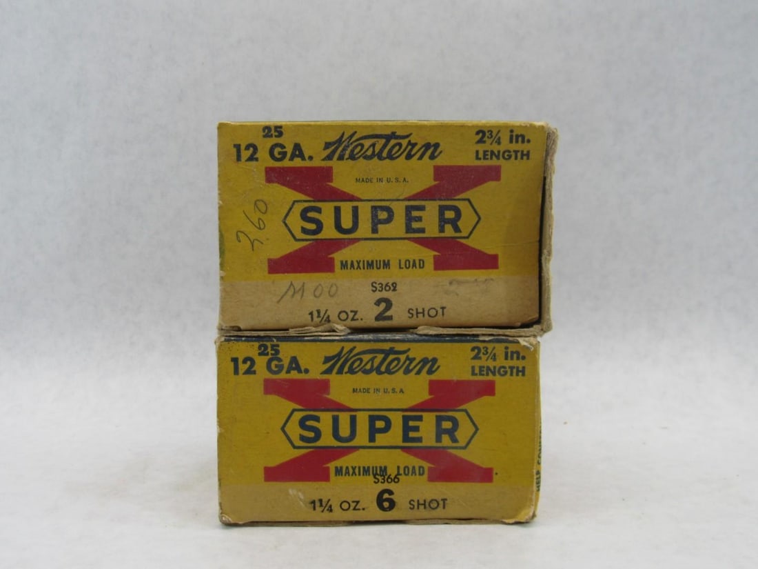 (2) Vintage Boxes Western Super-X Shotgun Shells - 5