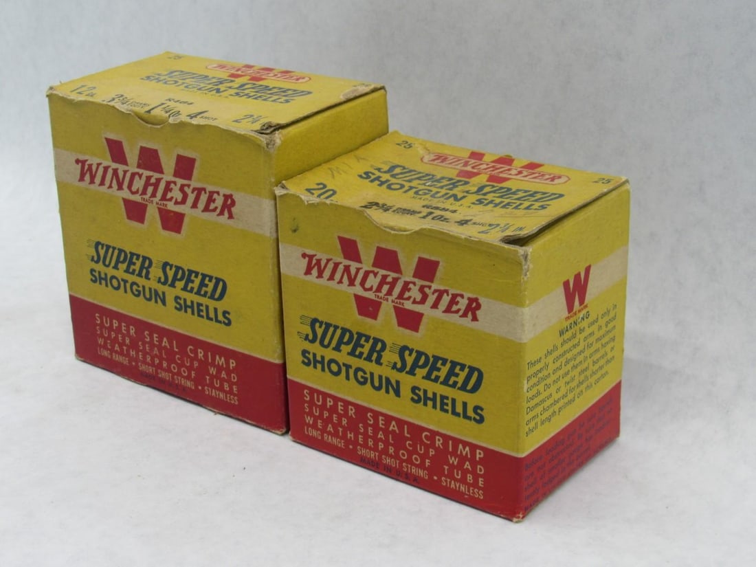 (2) Vintage Boxes Winchester Super Speed Shot Shells - 3