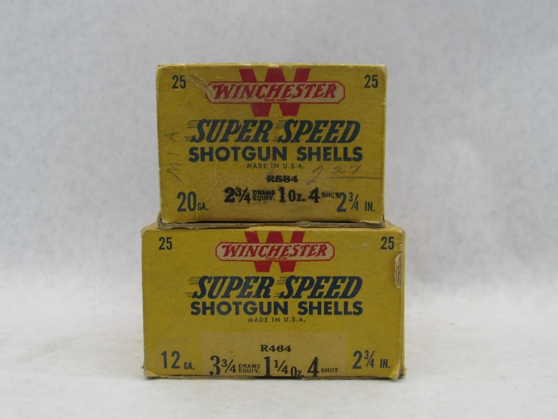 (2) Vintage Boxes Winchester Super Speed Shot Shells - 5