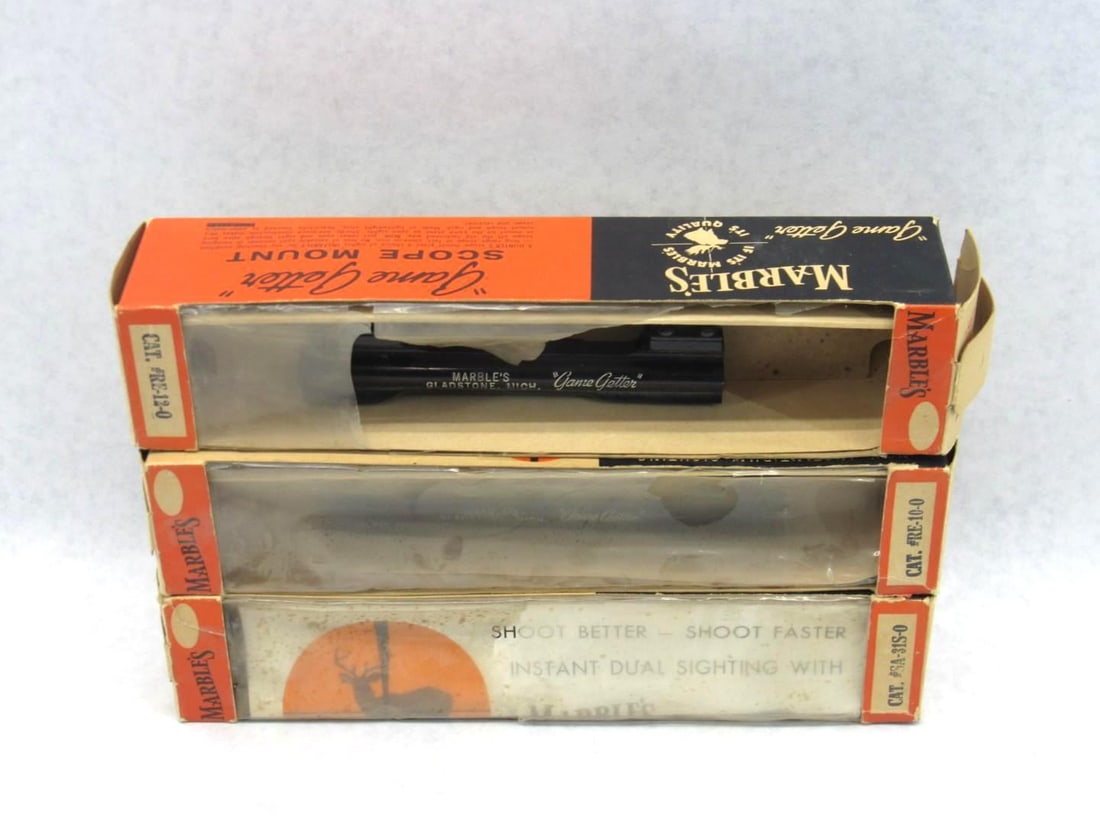 (3) Vintage Marble's "Game Getter" Scope Mounts - 2