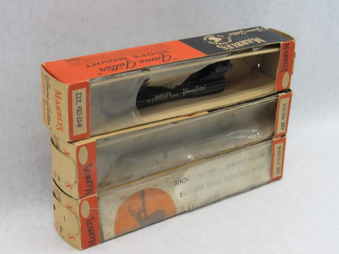 (3) Vintage Marble's "Game Getter" Scope Mounts - 3