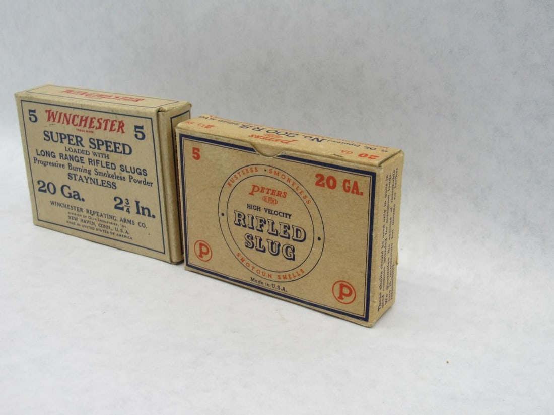 (2) Vintage Boxes 20 Ga. Rifled Slug - 3