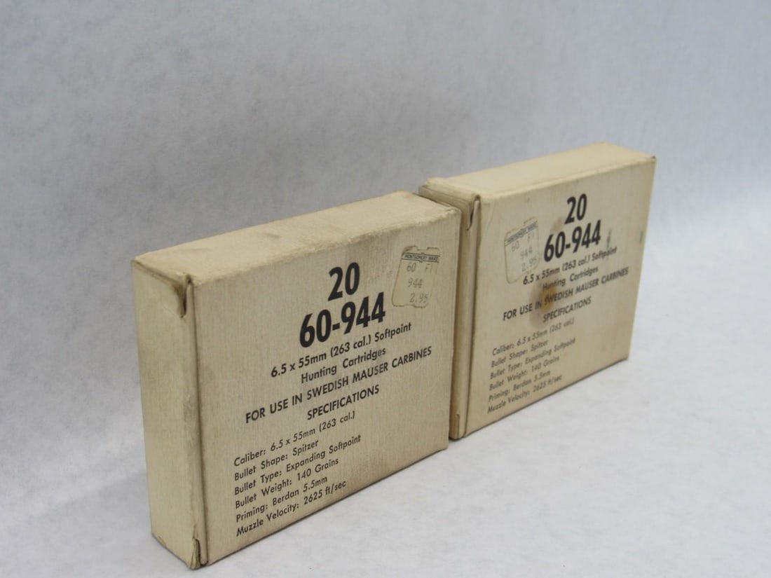 (2) Vintage Boxes 6.5 Swedish Mauser Carbines - 3