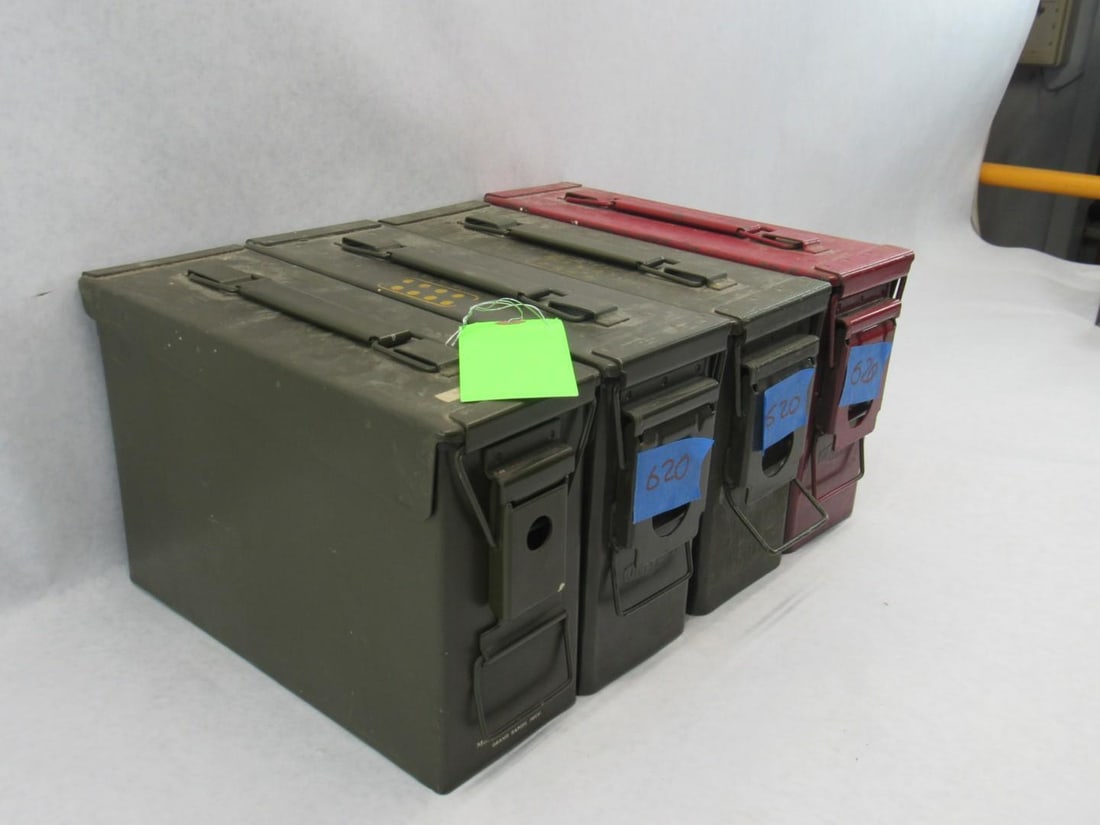(4) Steel Ammo Boxes - 4