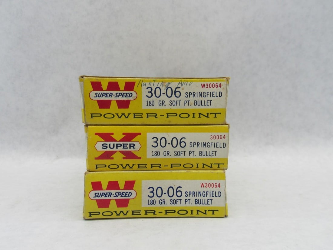 (3) Vintage Boxes Winchester & Western 30-06 Cartridges - 2