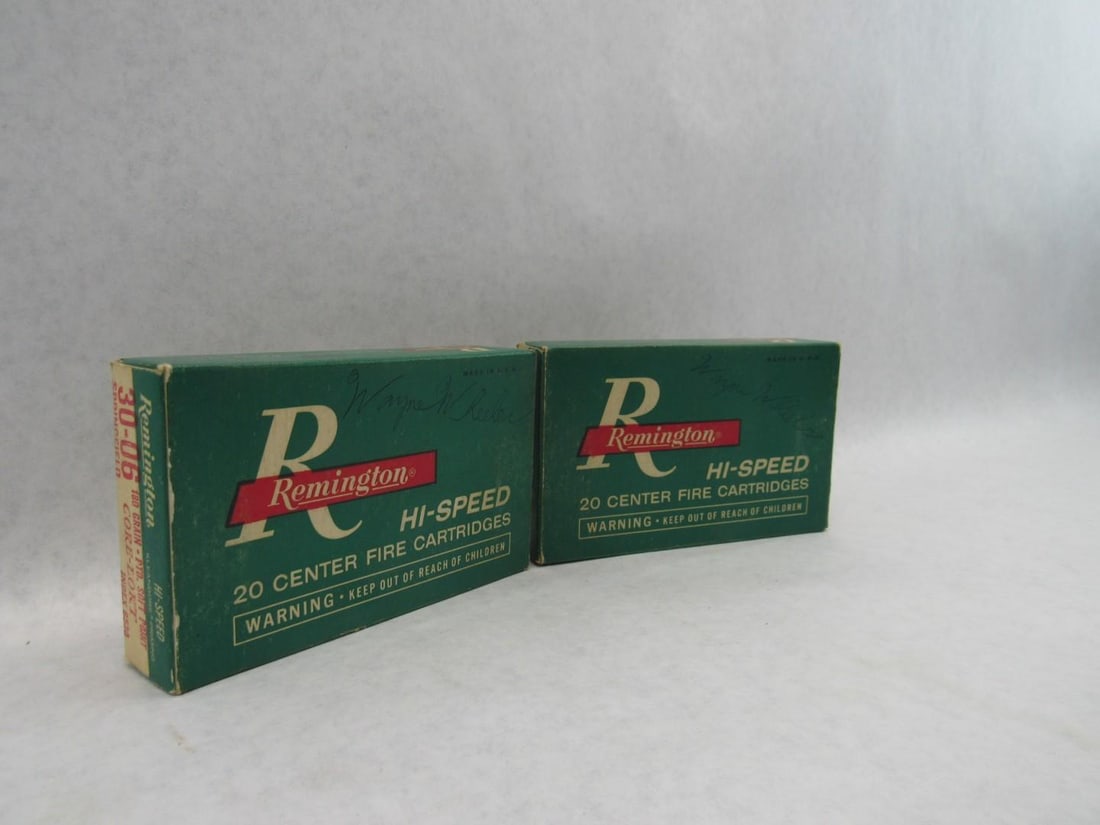 (2) Vintage Boxes Remington 30-06 Hi-Speed Cartridges - 2