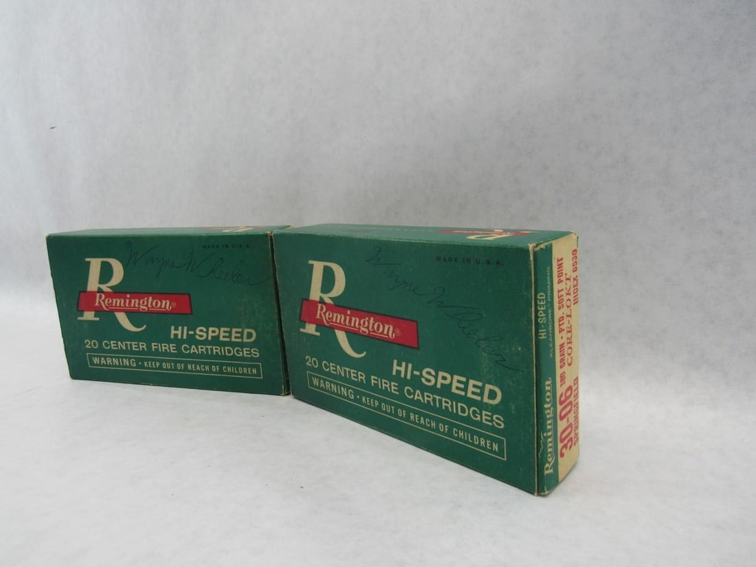 (2) Vintage Boxes Remington 30-06 Hi-Speed Cartridges - 3