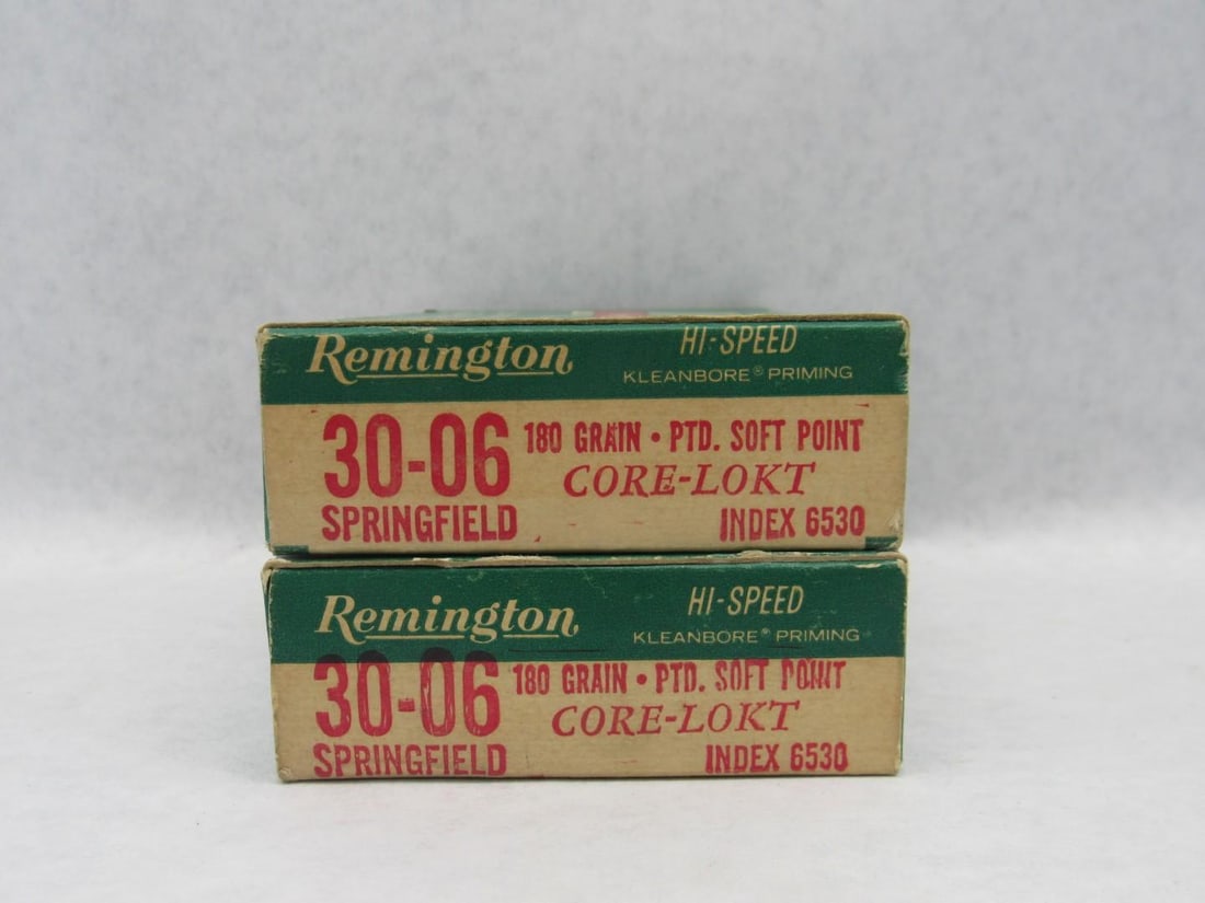 (2) Vintage Boxes Remington 30-06 Hi-Speed Cartridges - 5