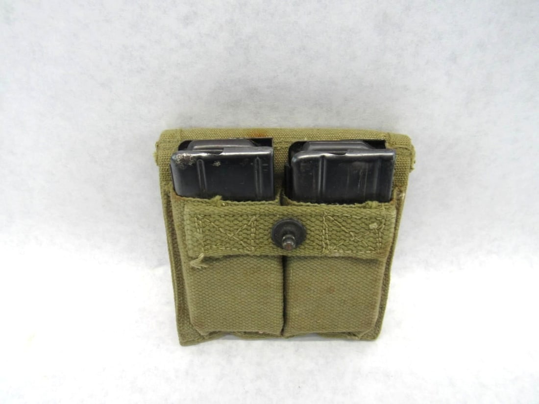 (2) M1 Carbine .30 Cal Magazines w/ U.S. Mag Pouch - 2
