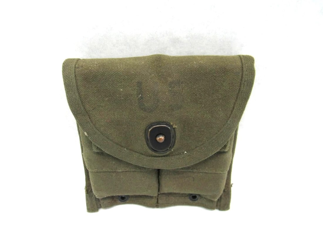 (2) M1 Carbine .30 Cal Magazines w/ U.S. Mag Pouch: 10rd 
