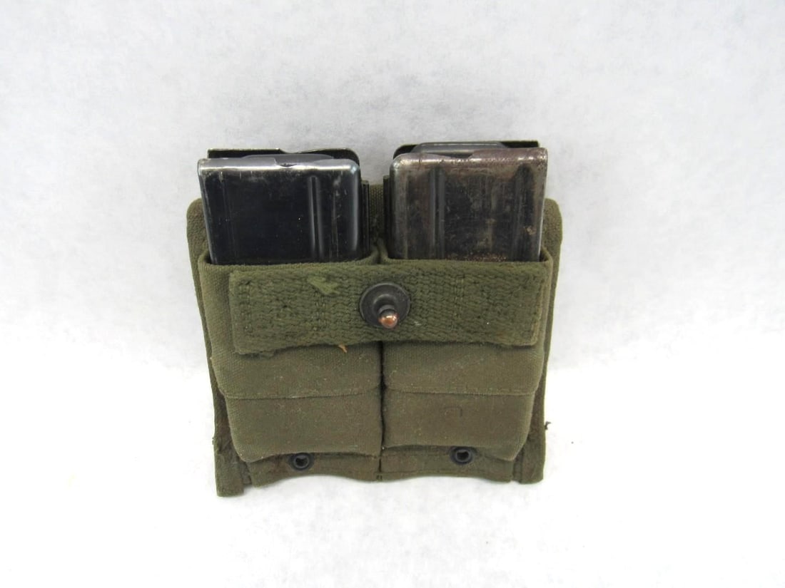 (2) M1 Carbine .30 Cal Magazines w/ U.S. Mag Pouch - 3