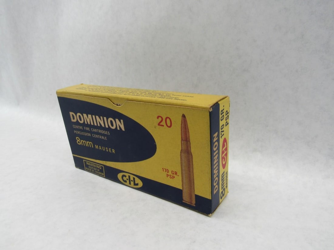 Vintage Box Dominion 8mm Mauser Cartridges - 5