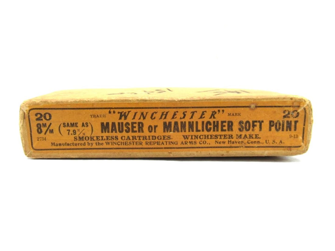 Vintage Box Winchester 8mm Mauser Cartridges - 2
