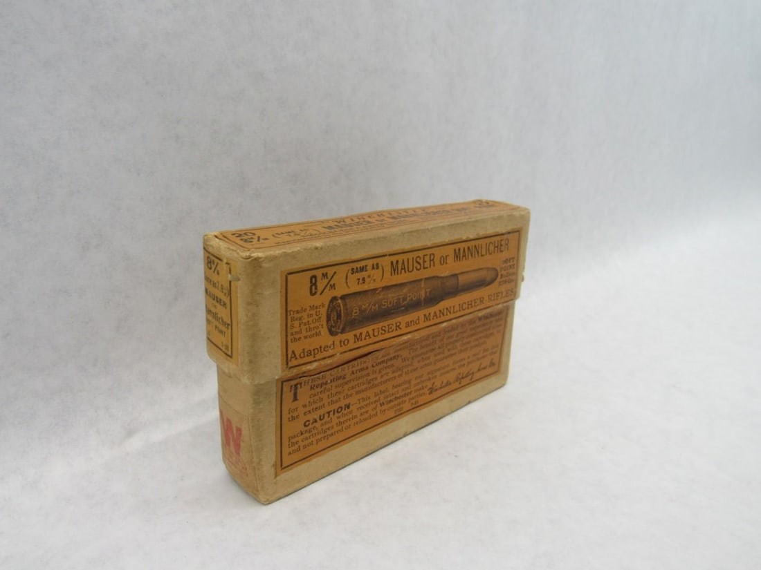 Vintage Box Winchester 8mm Mauser Cartridges - 4