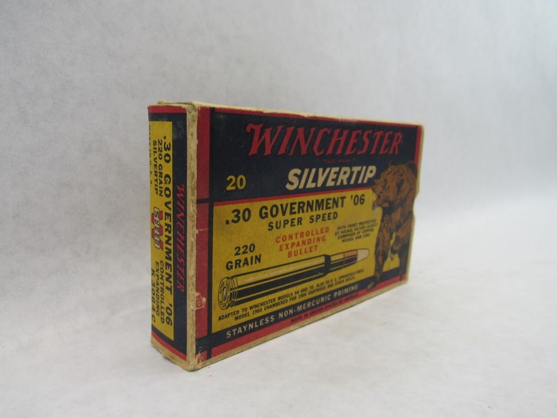 Vintage Winchester Box .30-06 Cartridges - 5