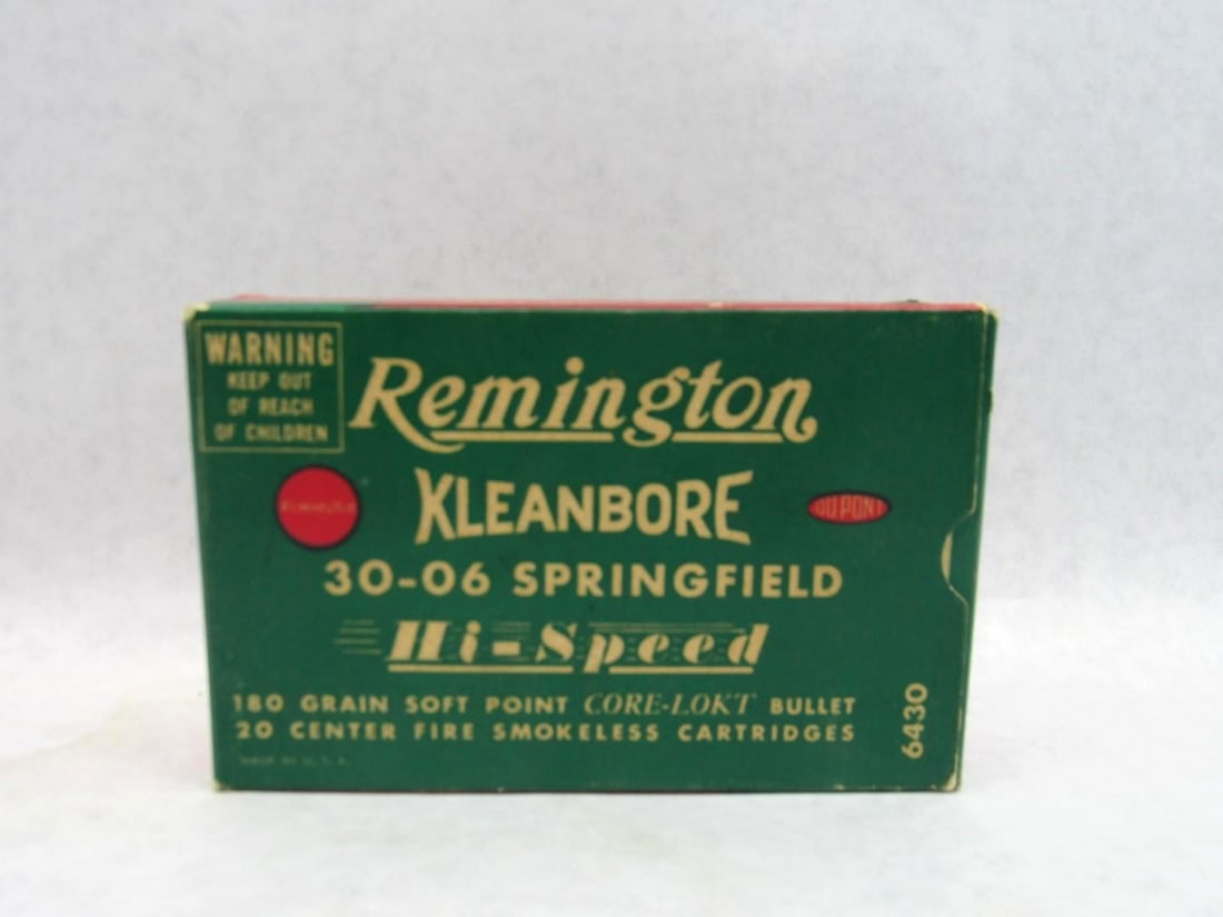 Vintage Remington Box .30-06 Hi Speed Cartridges: 20rd 