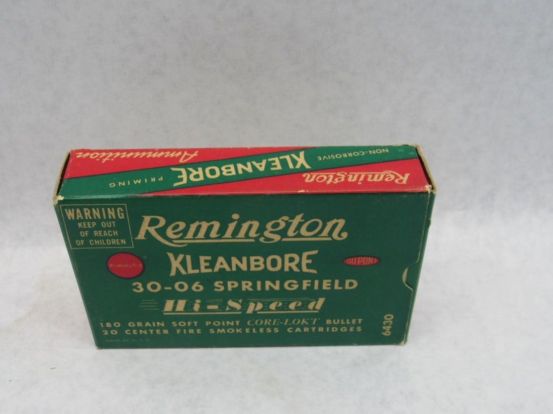 Vintage Remington Box .30-06 Hi Speed Cartridges - 8