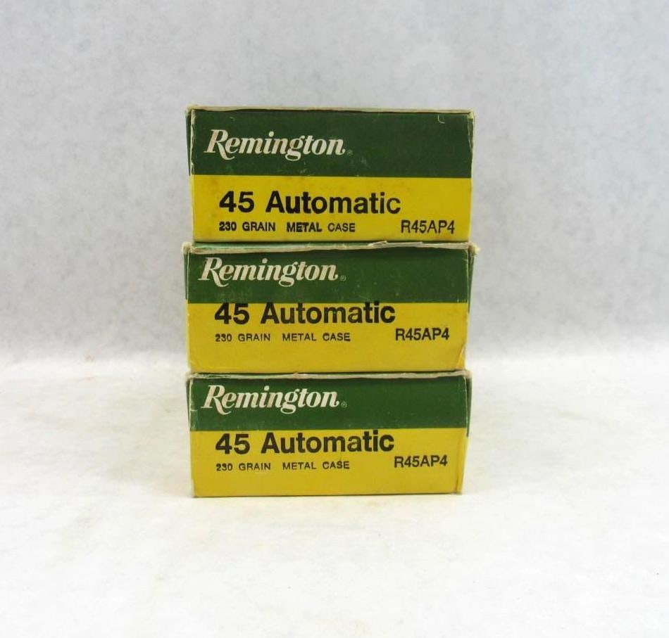 (3) Remington Boxes .45 Automatic Cartridges - 2