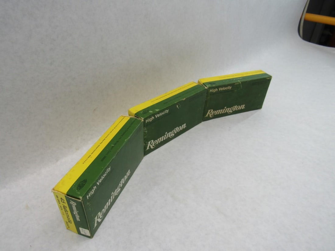 (3) Remington Boxes .45 Automatic Cartridges - 4