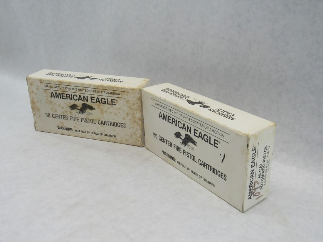 (2) American Eagle Boxes .45 Automatic Cartridges - 5