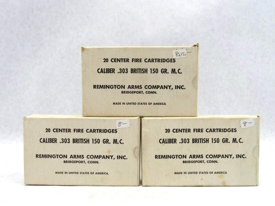 (3) Vintage Remington Arms Co. .303 British Cartridges - 2