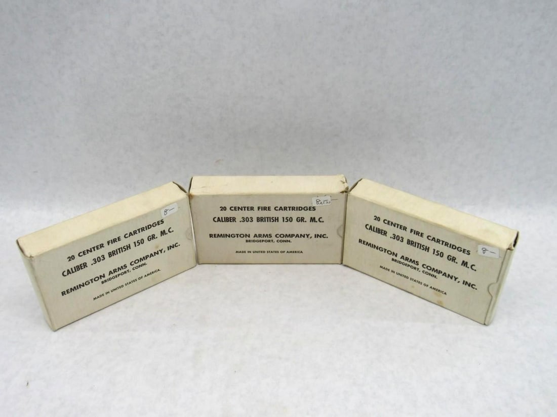 (3) Vintage Remington Arms Co. .303 British Cartridges - 3