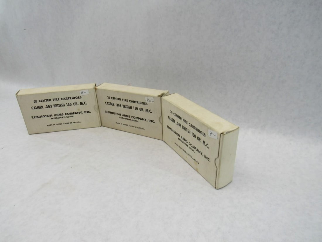 (3) Vintage Remington Arms Co. .303 British Cartridges - 5