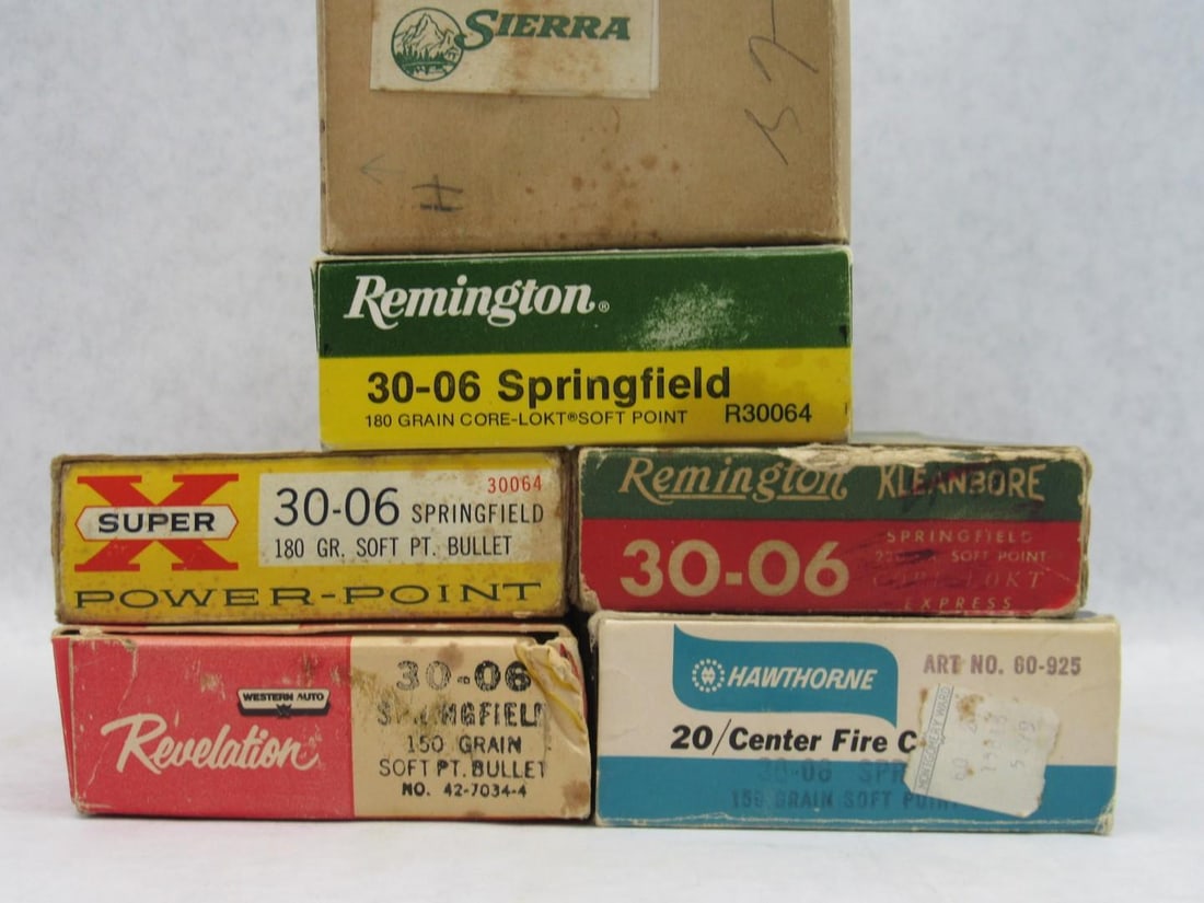 (50) .30-06 Cartridges & (50) Brass - 6