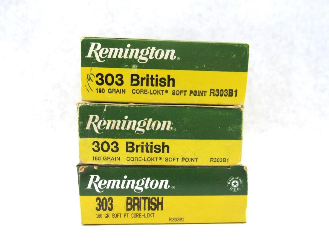 (3) Boxes Remington .303 British Cartridges - 2
