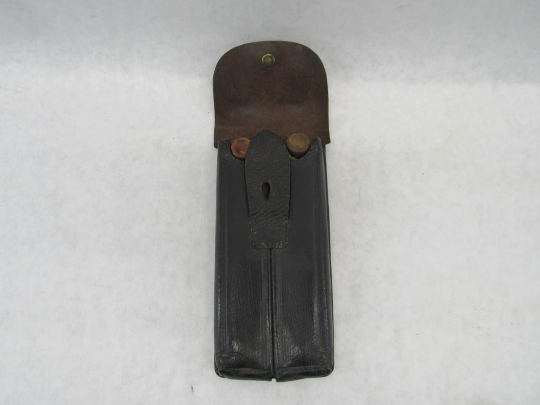 (6) Luger 9mm Magazines, w/Double Mag Pouch - 5