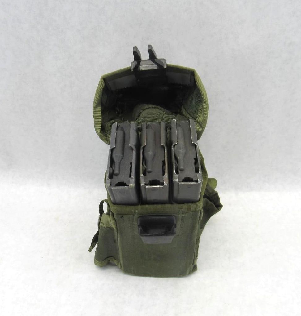 Vintage U.S. Army Issue Magazine Pouch w/(3) M16 5.56 Magazines - 2