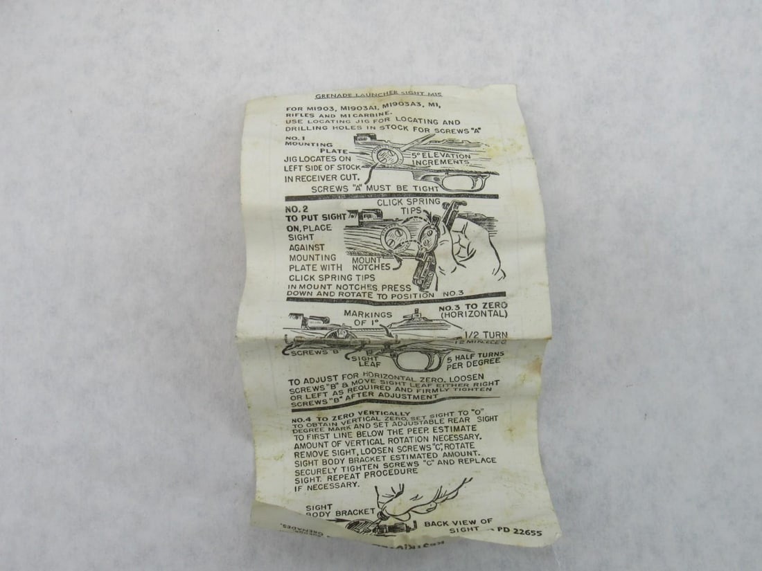 Vintage WWII U.S. Military 7160198 Carry Case w/GL Sight - 7