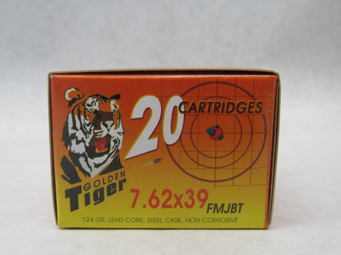 (1000+/-) 7.62x39 FMJBT Steel Case Cartridges - 5