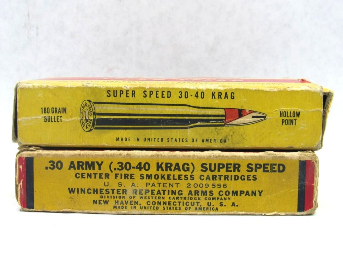 (2) Vintage Winchester Boxes 30-40 Cartridges - 2