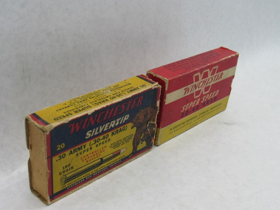 (2) Vintage Winchester Boxes 30-40 Cartridges - 4
