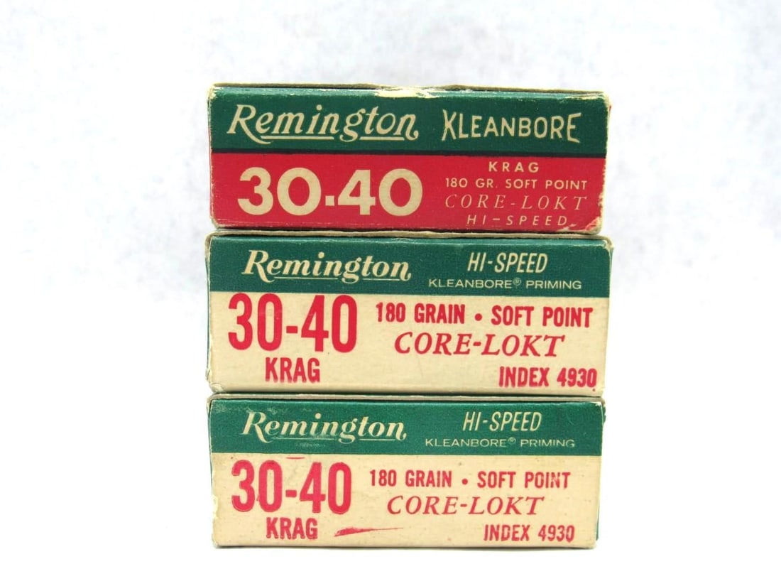 (3) Vintage Remington Boxes 30-40 Cartridges - 2