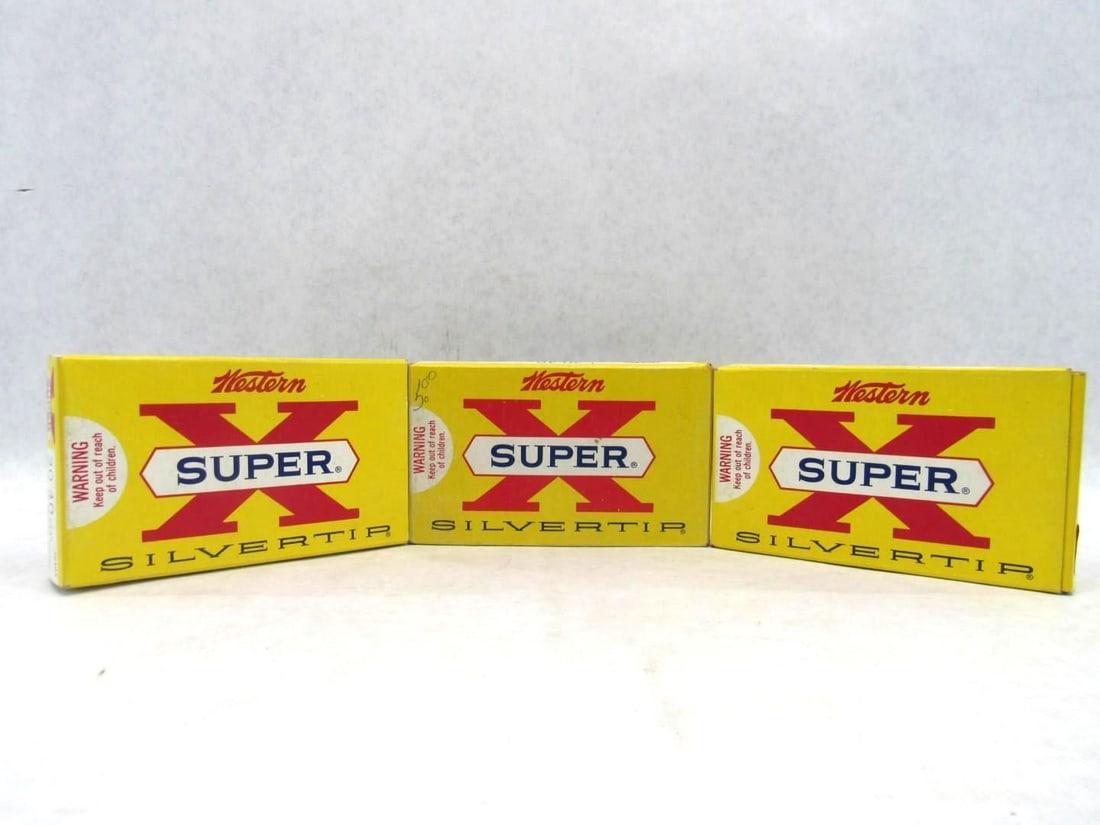 (3) Vintage Western Boxes 30-40 Super-X Cartridges: 60rds 