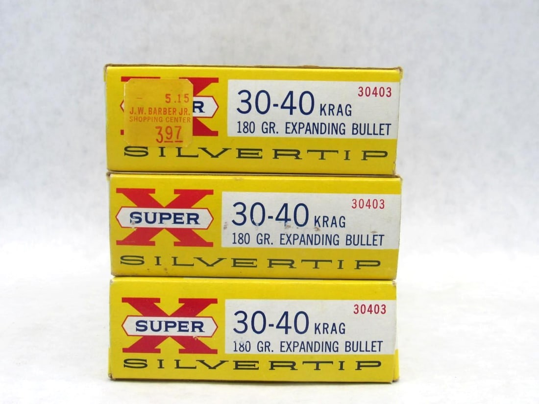 (3) Vintage Western Boxes 30-40 Super-X Cartridges - 2