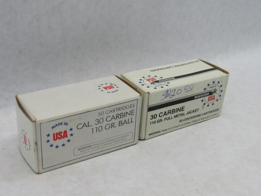 (2) Boxes Winchester .30 Carbine Cartridges - 4