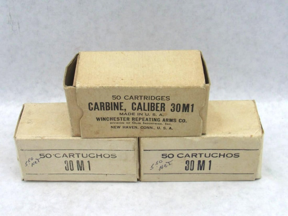 (3) Boxes .30 MI Cartridges - 2