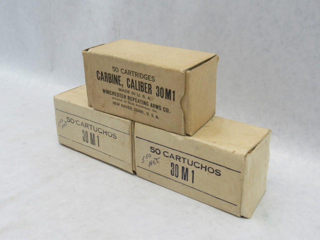 (3) Boxes .30 MI Cartridges - 4