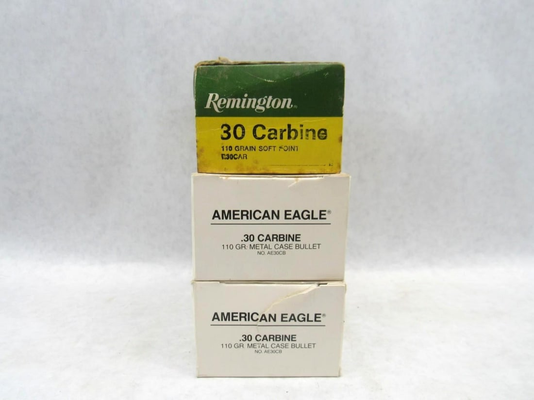 (150) .30 Carbine Cartridges w/ (100) Brass - 2