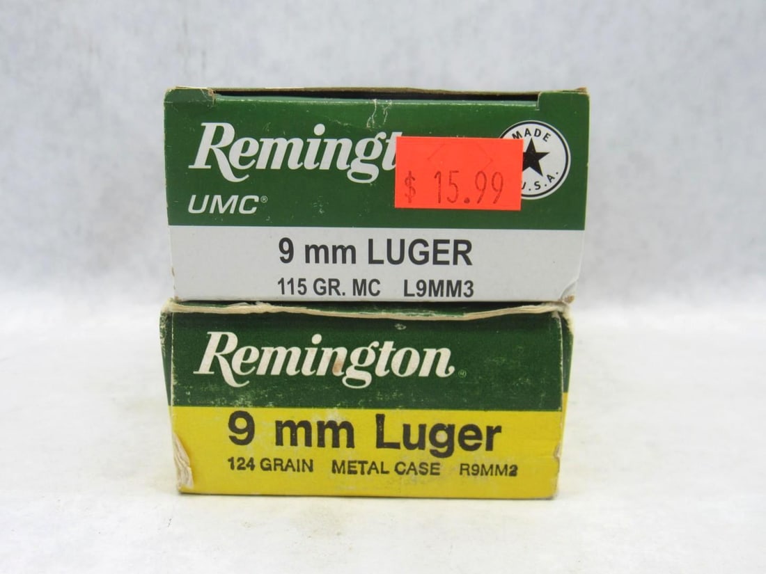 (2) Remington 9mm Luger Cartridges - 3