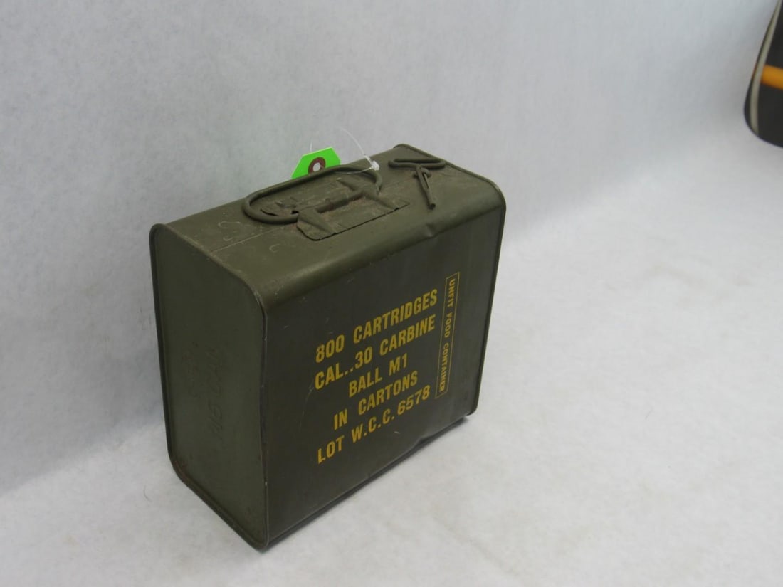 (800) .30 Carbine Cartridges in Vintage Spam Can - 6