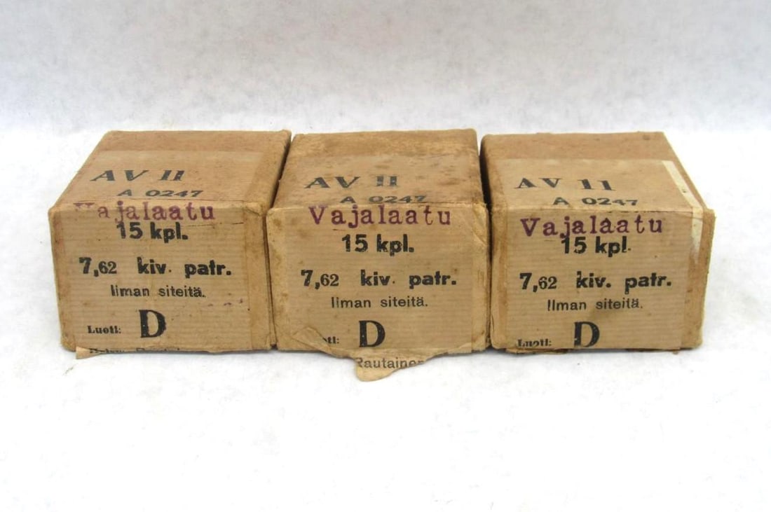 (45) Finnish 7.62 Cartridges: (45) Finnish 7.62 Cartridges 
