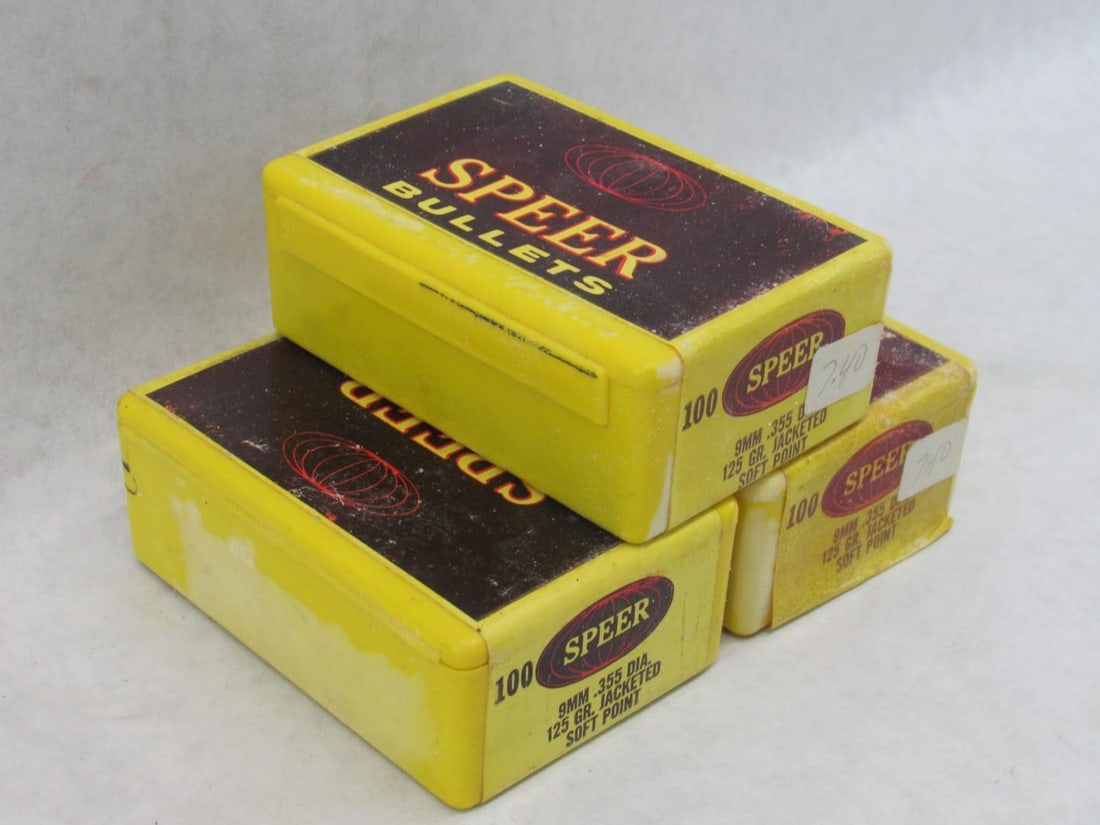 (300) Speer 9mm Bullets - 3