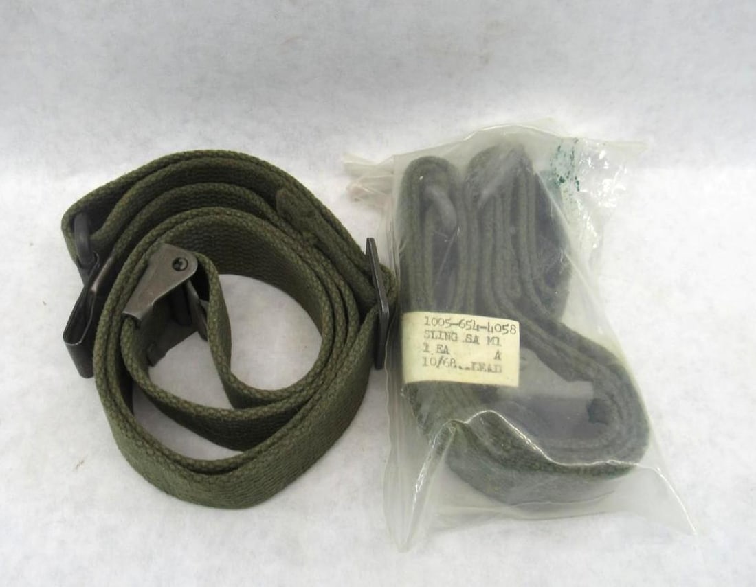 (2) Vintage M1A Rifle Slings: Circa 1968 