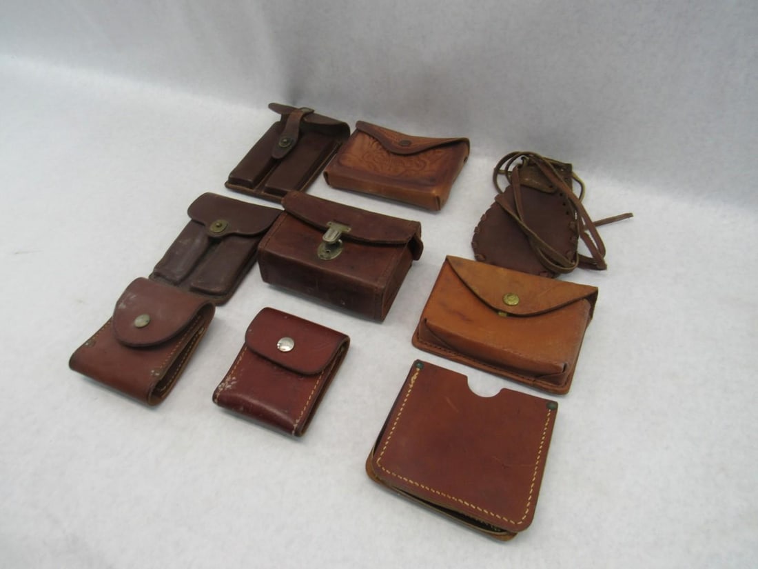 (9) Leather Pouches - 4