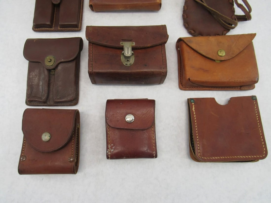 (9) Leather Pouches - 7