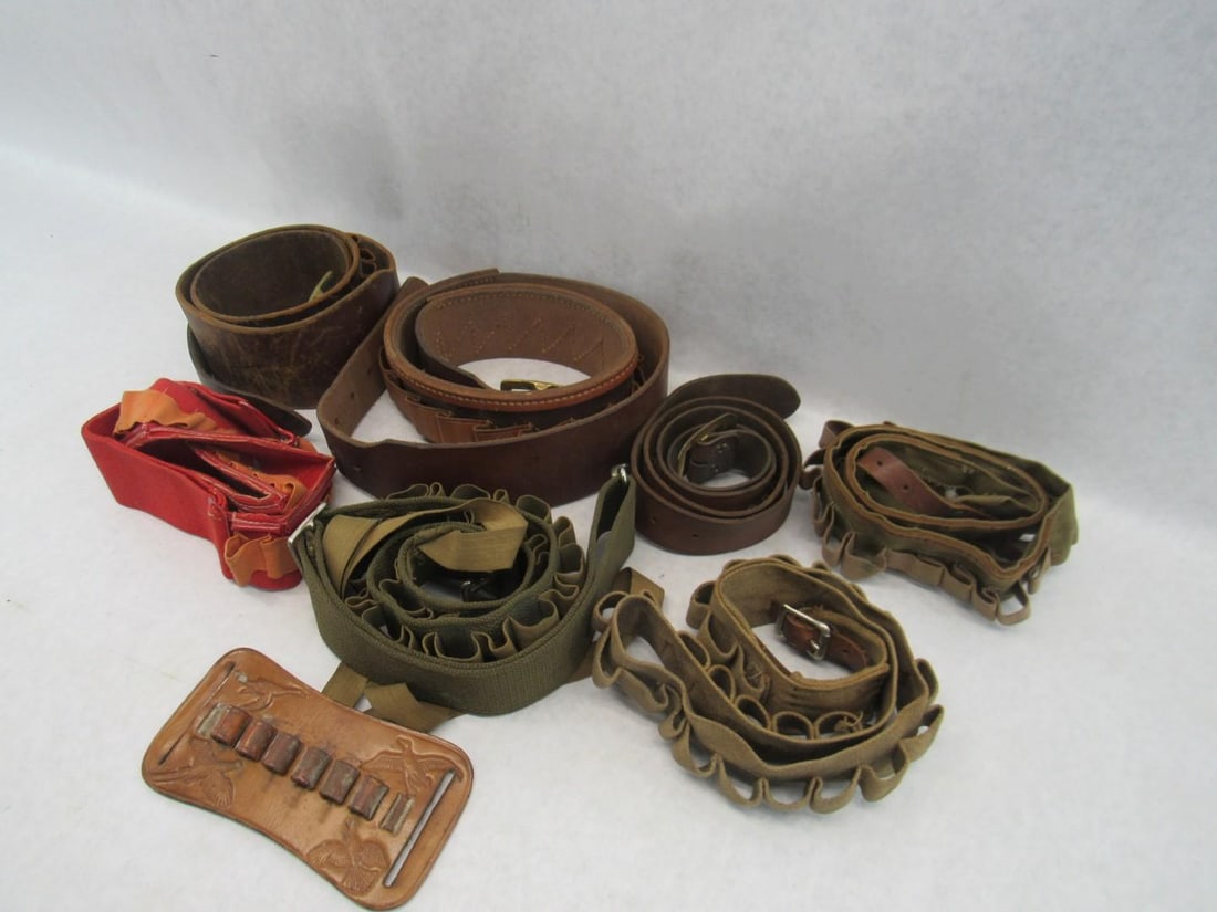 (8) Asst. Leather & Web Cartridge Belts - 7